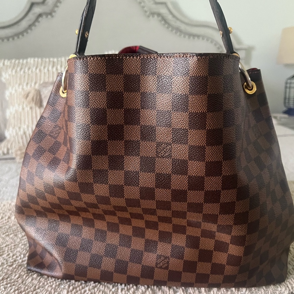 Louis Vuitton Brown and Black checker Shoulder Bag Elegant Design NEVER.MM NM D